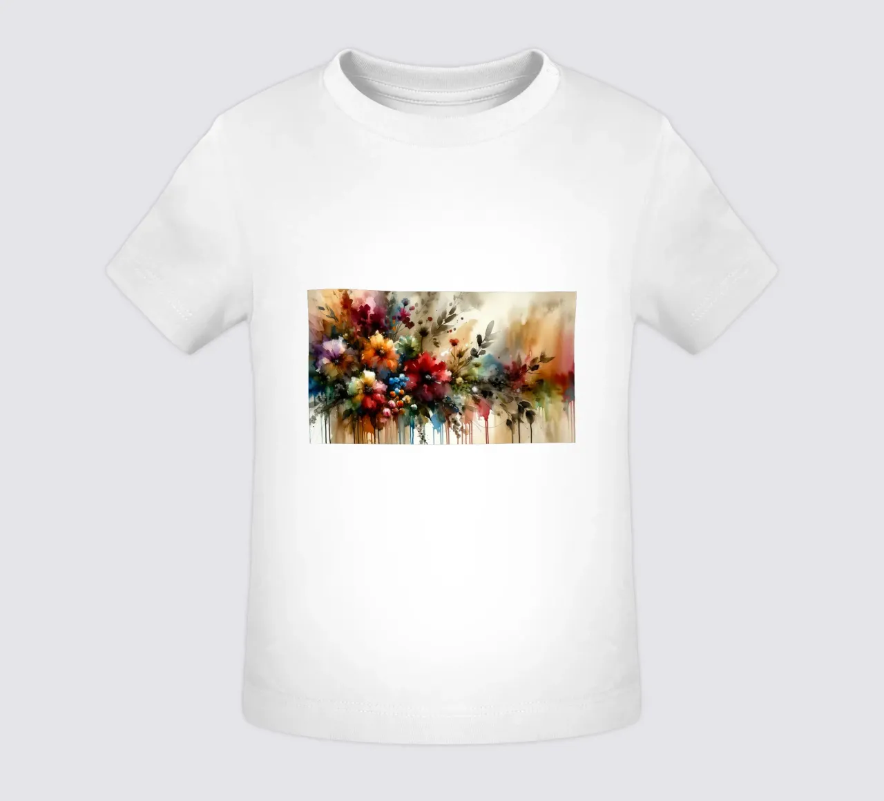 Ethereal Floral Symphony baby t-shirt by Chromatic Fusion Studio