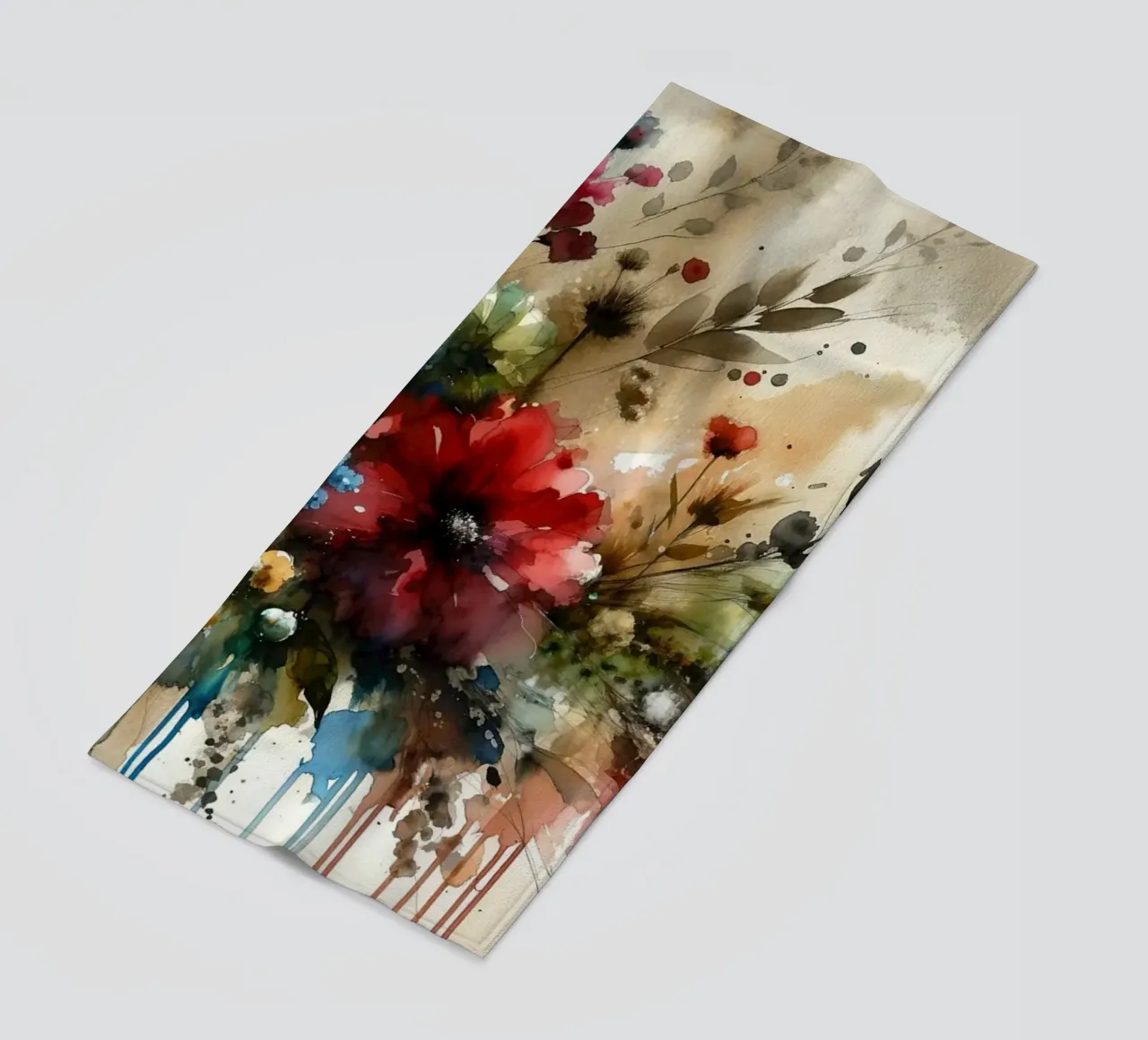 Etherische bloemsymfonie strandhanddoek van Chromatic Fusion Studio