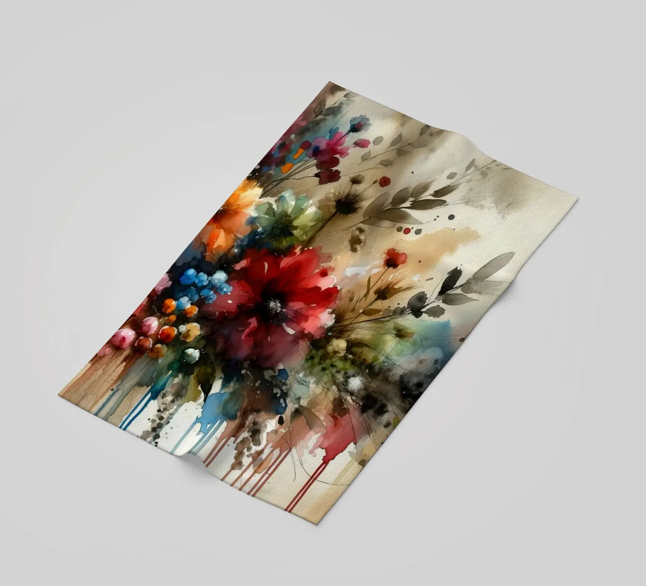 Etherische bloemsymfonie strandhanddoek van Chromatic Fusion Studio
