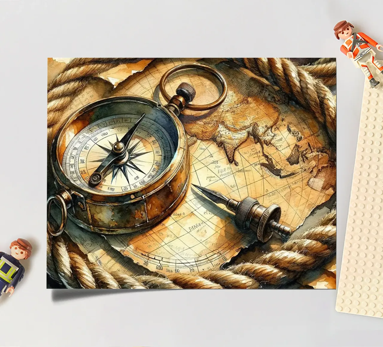 Guiding Compass on a Journey Through Time sticker sheet by Chromatic Fusion Studio
