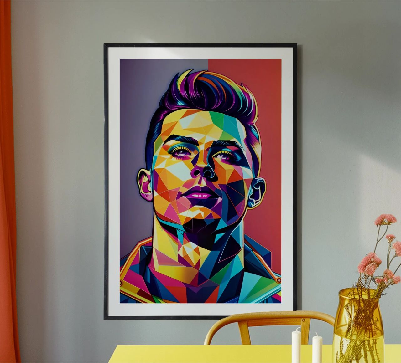 Cristiano Ronaldo Pop-Art Neon Poster von BONANZA