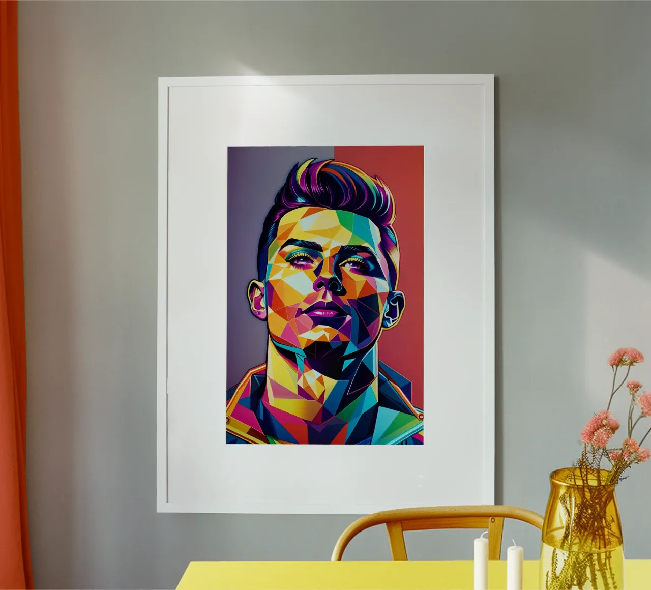 Cristiano Ronaldo pop art neon carta hahnemühle da BONANZA
