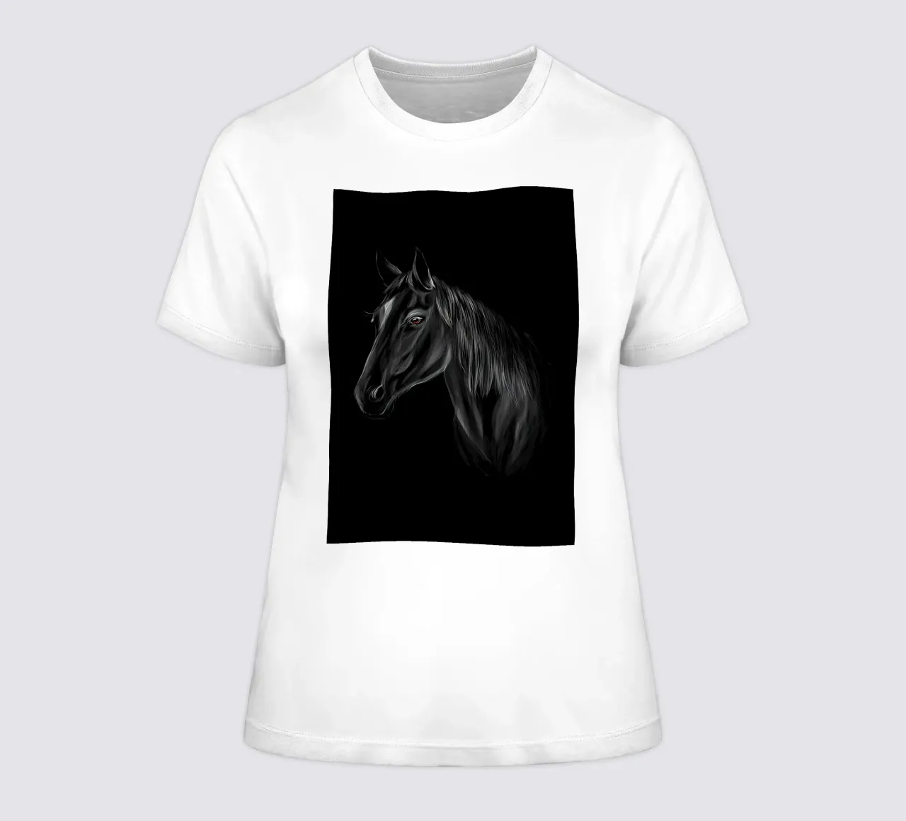 Horse women's fitted t-shirt by Delaplane