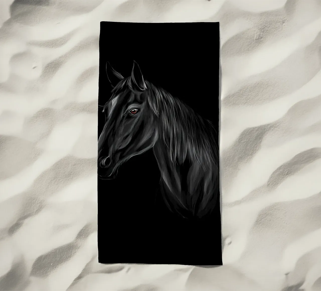 Horse beach towel by Delaplane