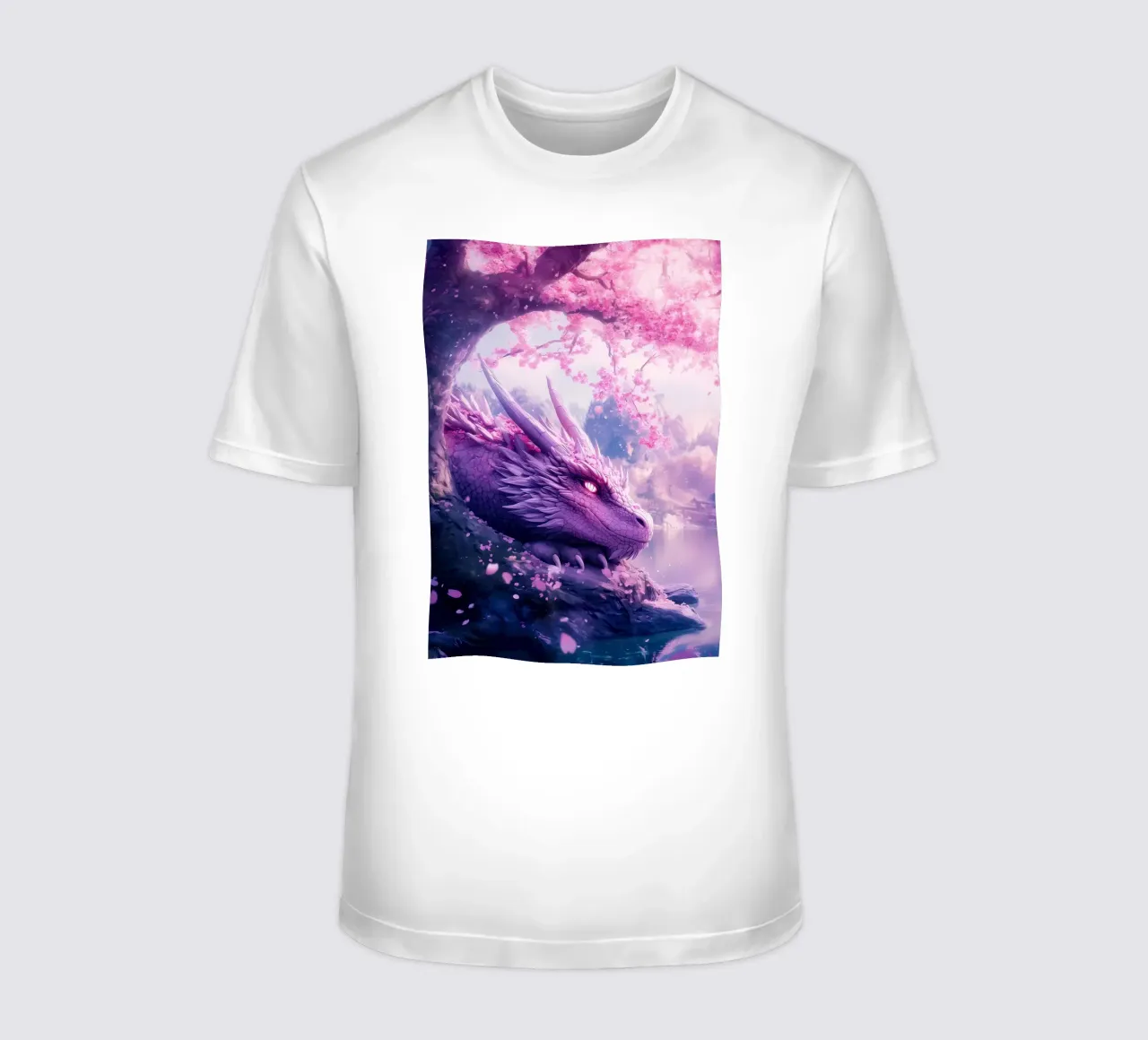 Drago in fiore di ciliegio t-shirt da Ginnery