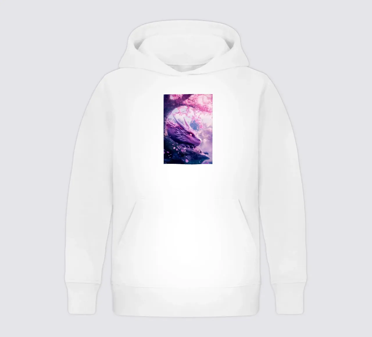 Drago in fiore di ciliegio felpa bambino con cappuccio da Ginnery