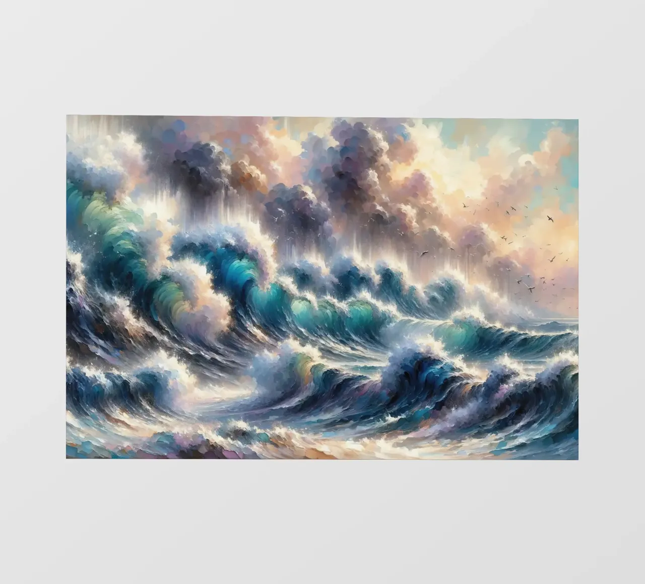 L'abbraccio dell'oceano telo in pvc da Chromatic Fusion Studio