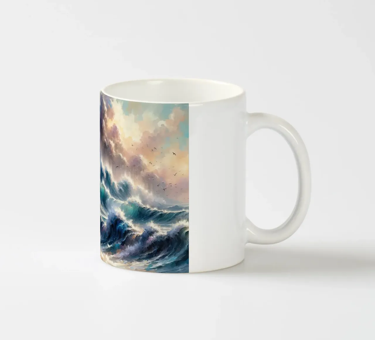L'abbraccio dell'oceano tazza in ceramica da Chromatic Fusion Studio