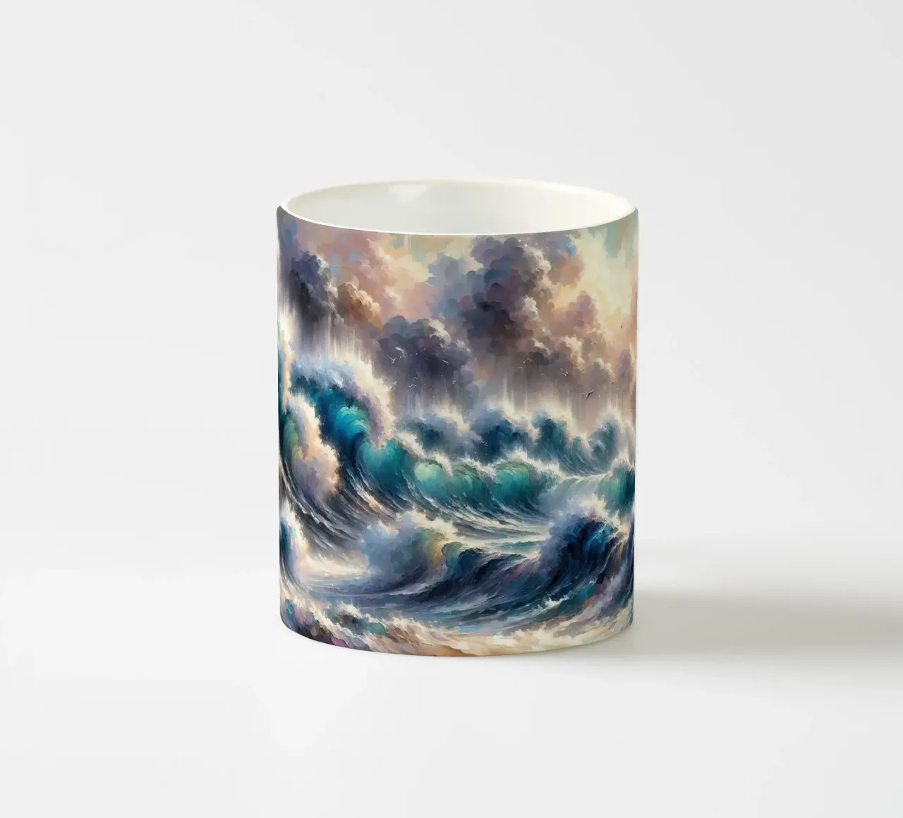 L'abbraccio dell'oceano tazza in ceramica da Chromatic Fusion Studio