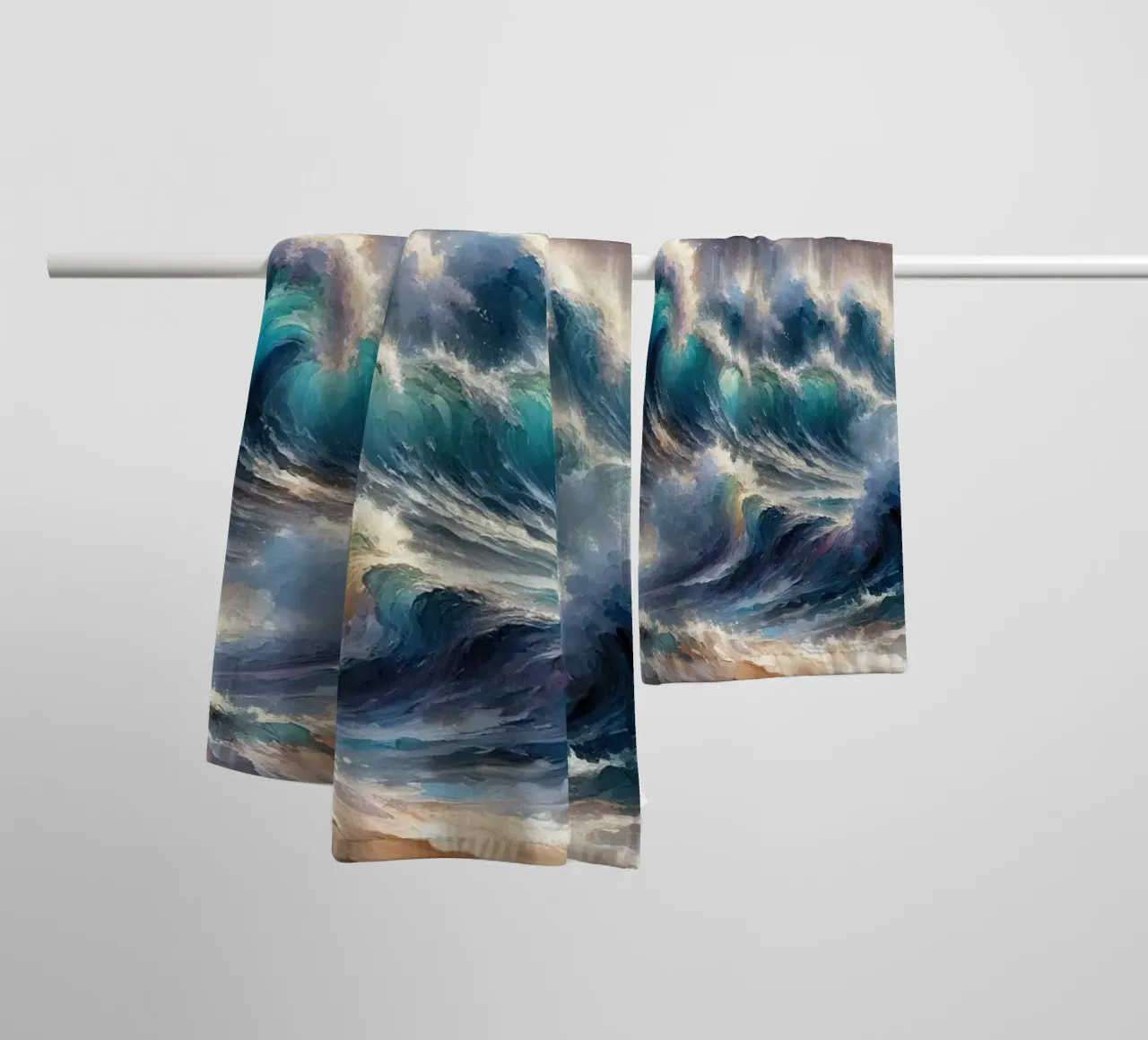 L'abbraccio dell'oceano asciugamano da bagno da Chromatic Fusion Studio