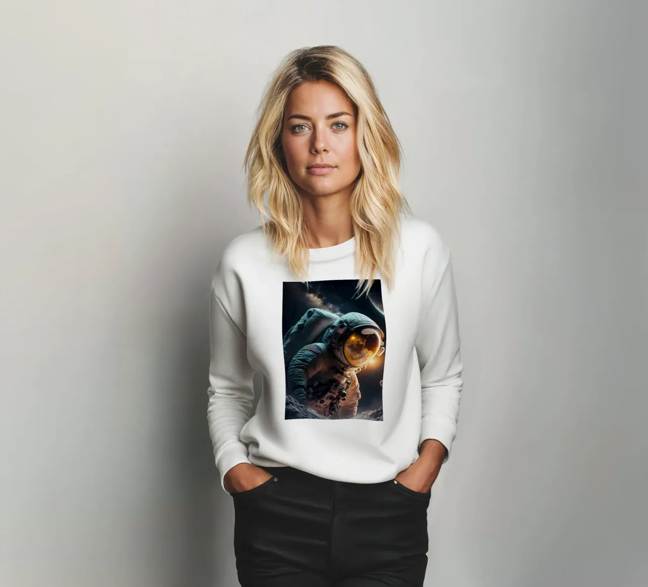 Astronauta en el espacio sudadera de Mikesell