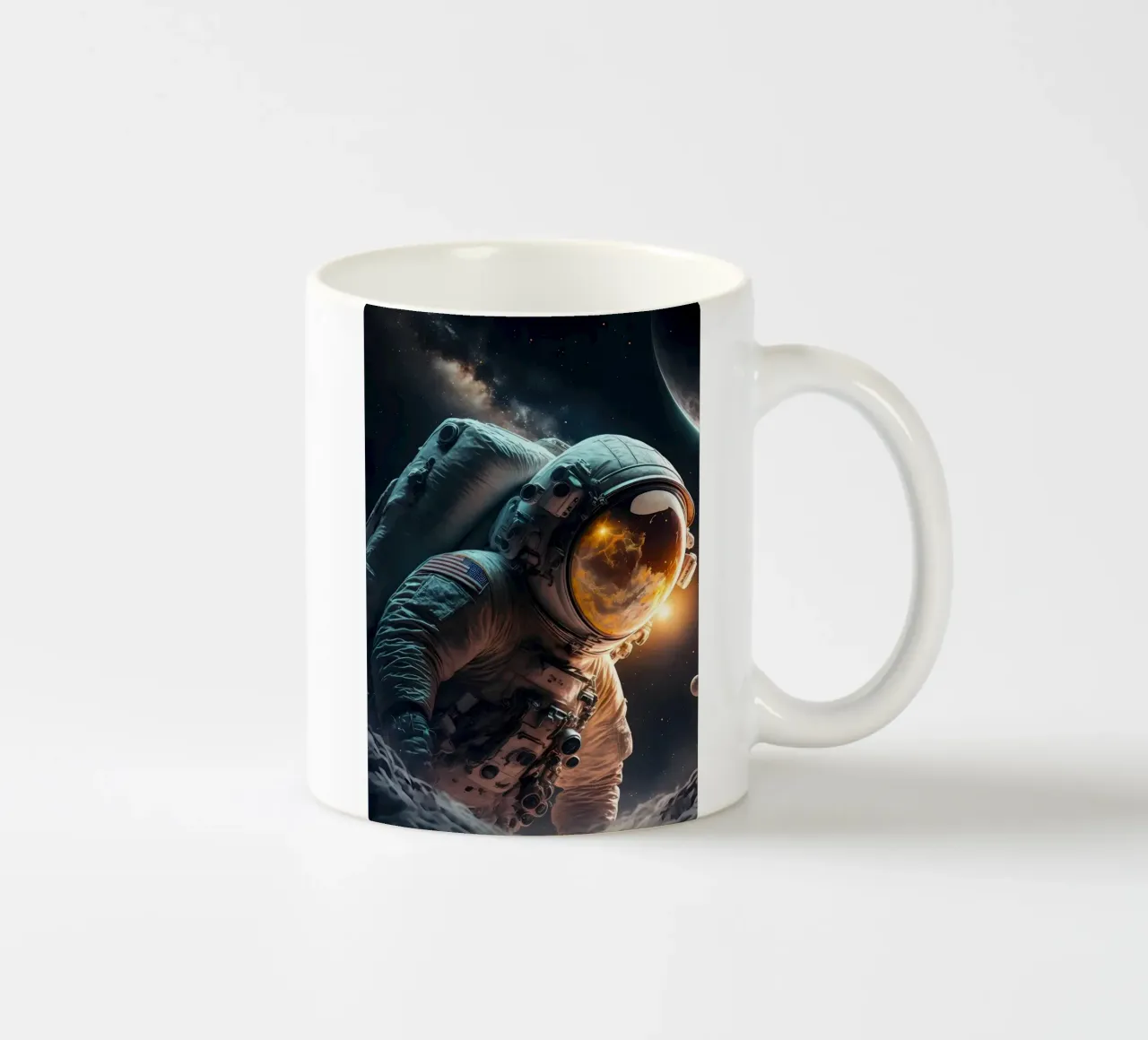 Astronaut in de ruimte keramische mok van Mikesell