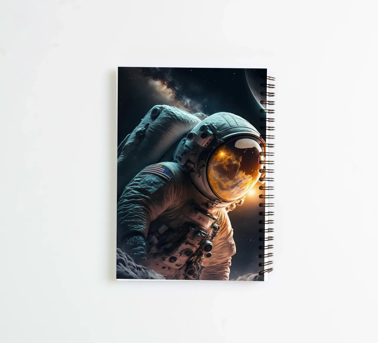Astronaut in Space spiral notebook by Mikesell