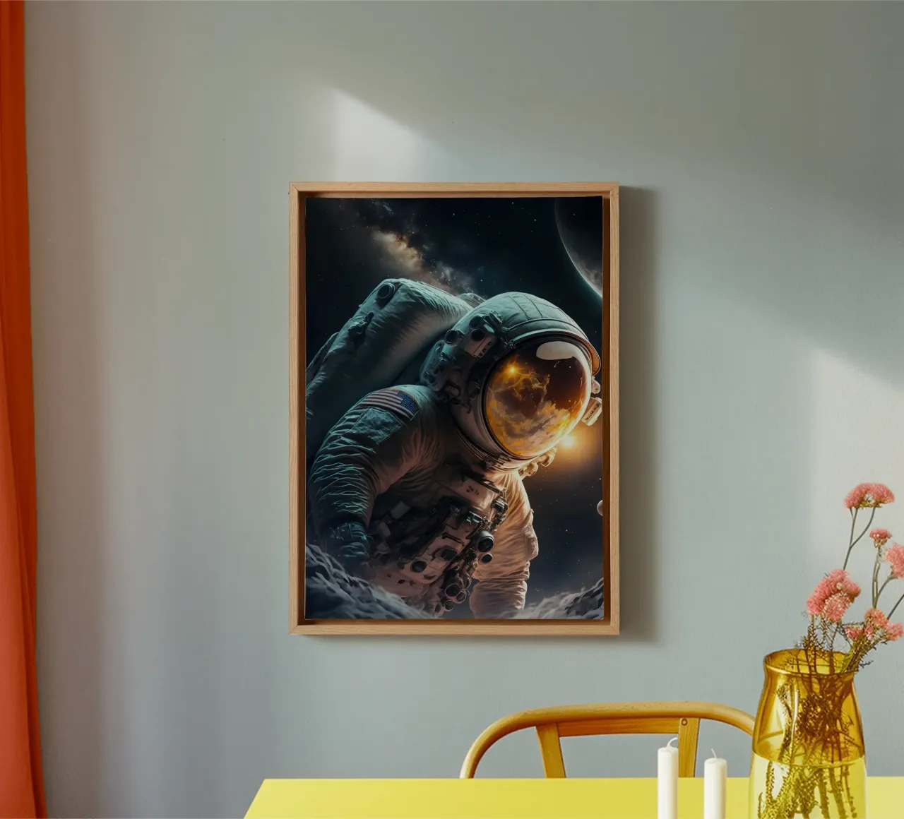 Astronaut in Space canvas by Mikesell