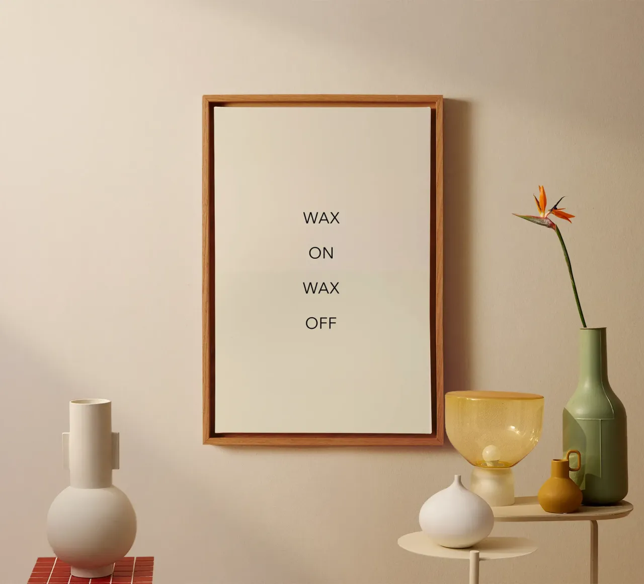 Wax on 02 tela con Cornice a cassetta da Studio One