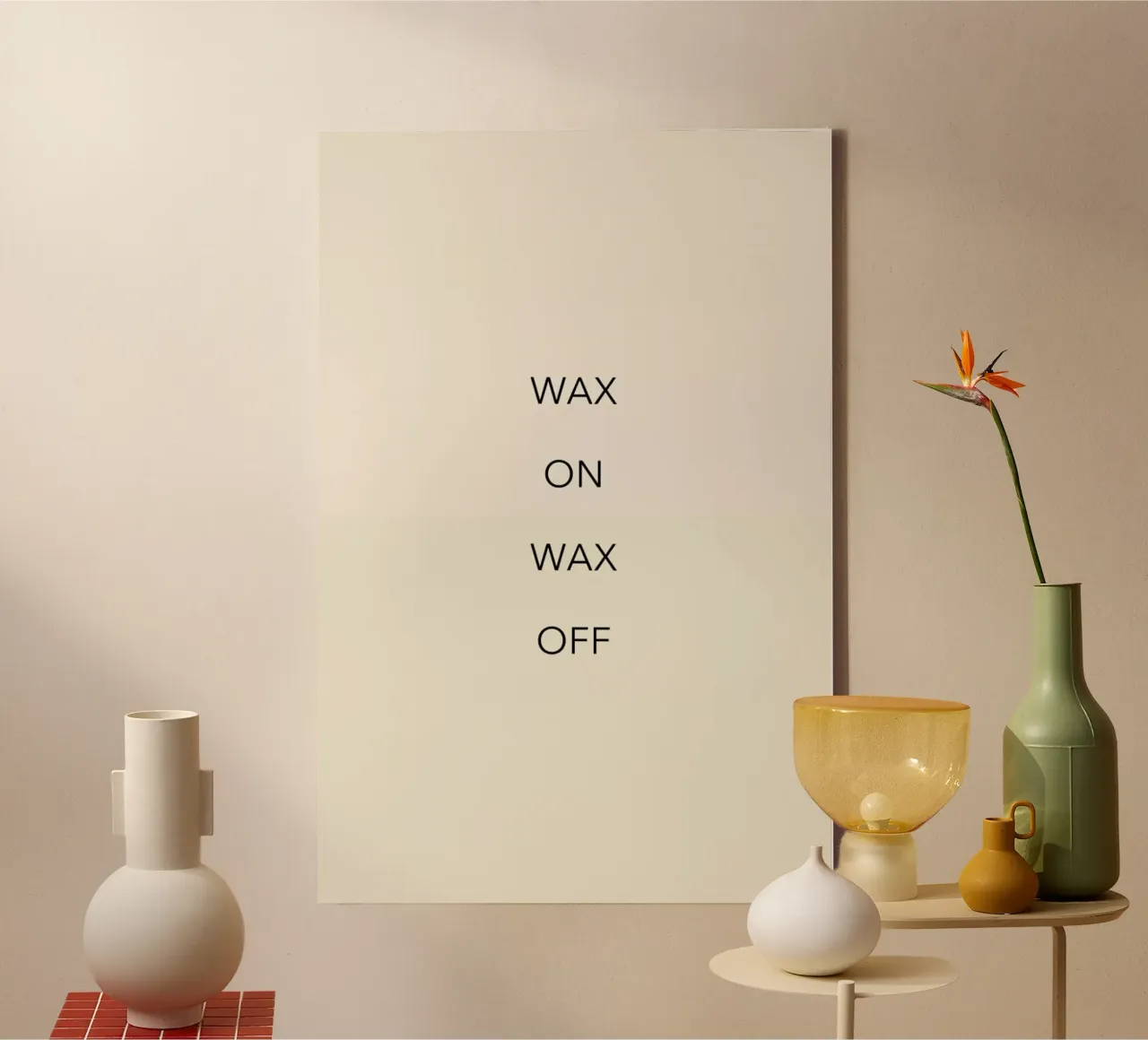 Wax on 02 tela con Cornice a cassetta da Studio One