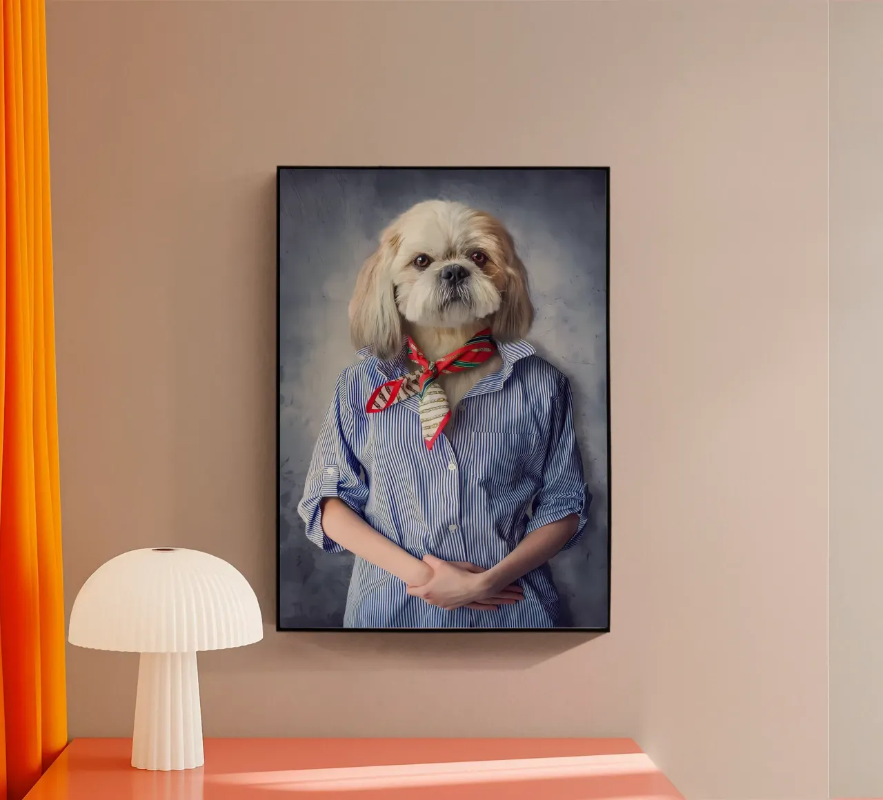 Cane vestito plexiglass da Delaplane