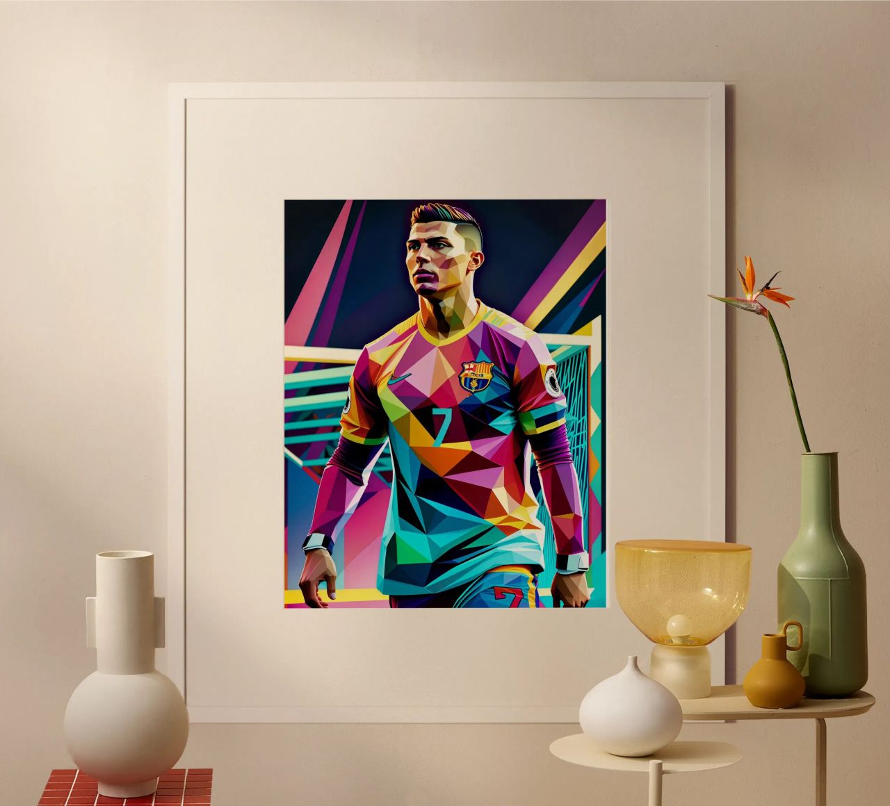 Ronaldo Porträt Pop Art Poster von BONANZA