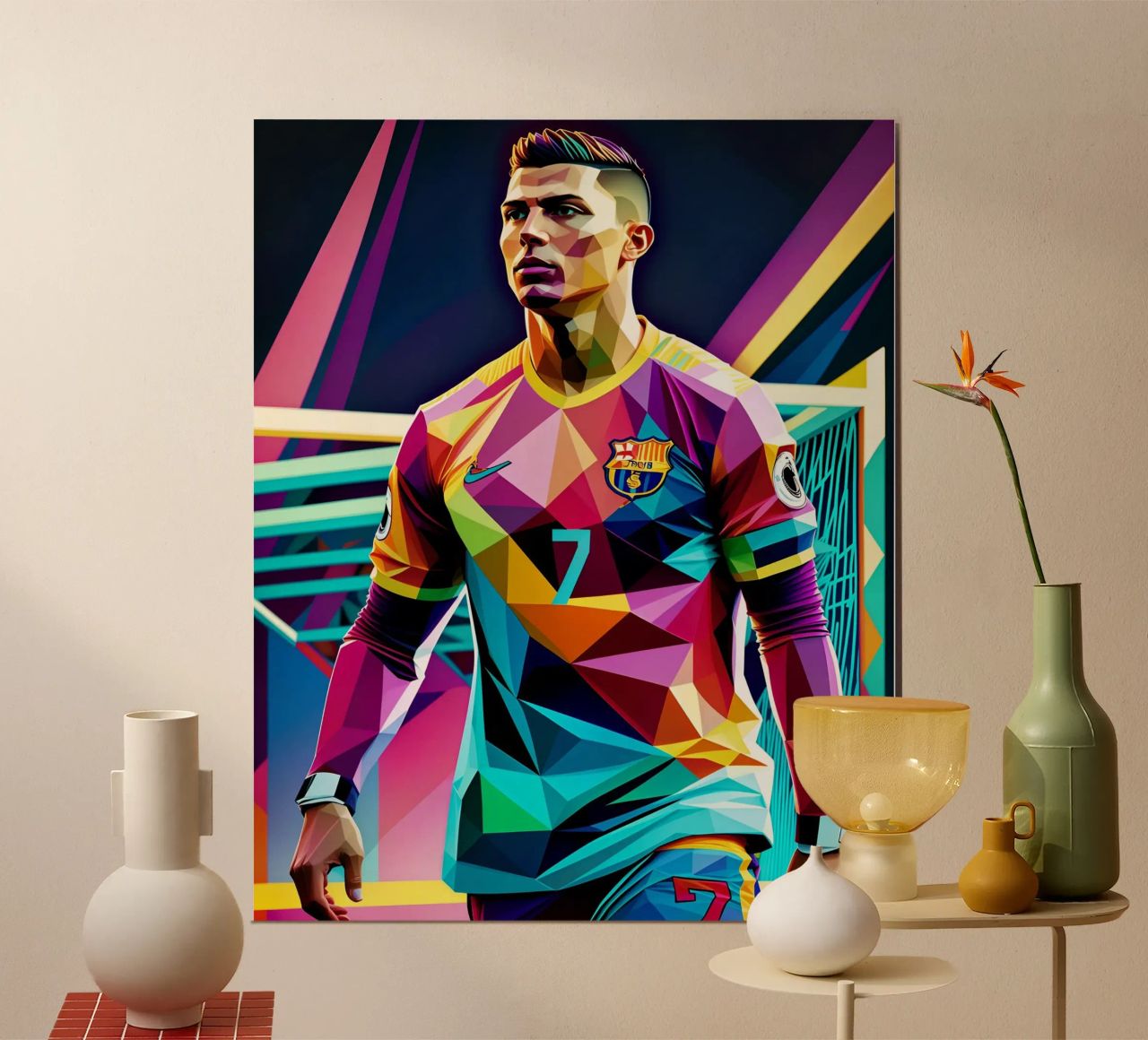 Ronaldo Porträt Pop Art Poster von BONANZA