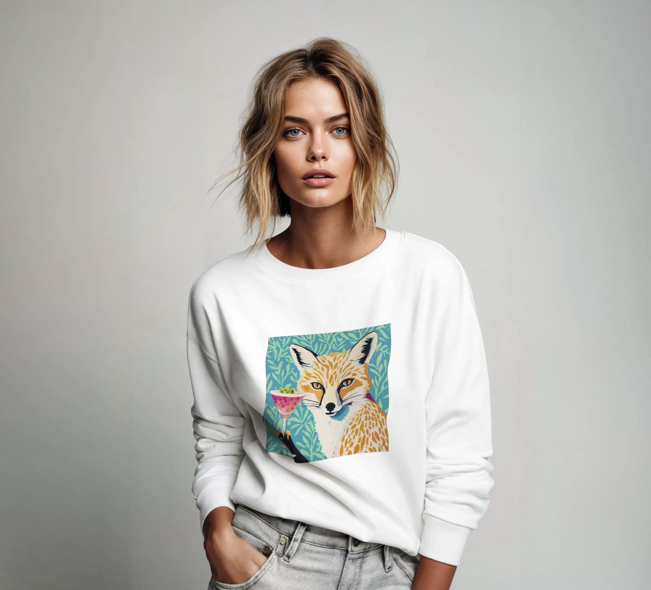 Zorro caprichoso de los 60 con un Martini sudadera de Modern Muse