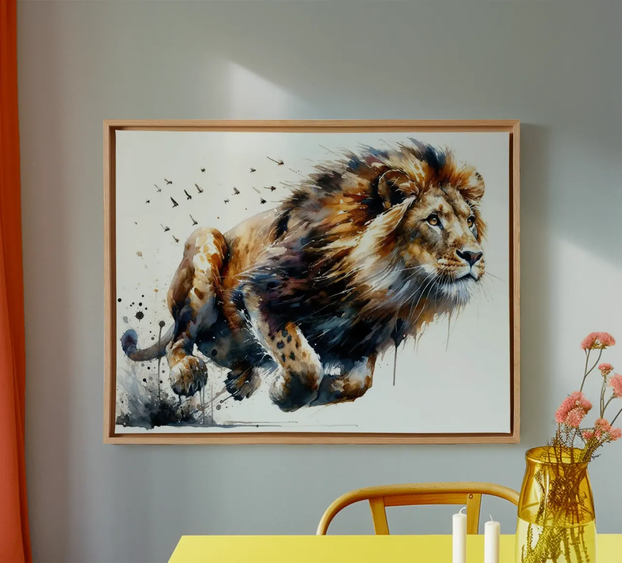 Impending Leap Captured canvas with Floater frame by Chromatic Fusion Studio