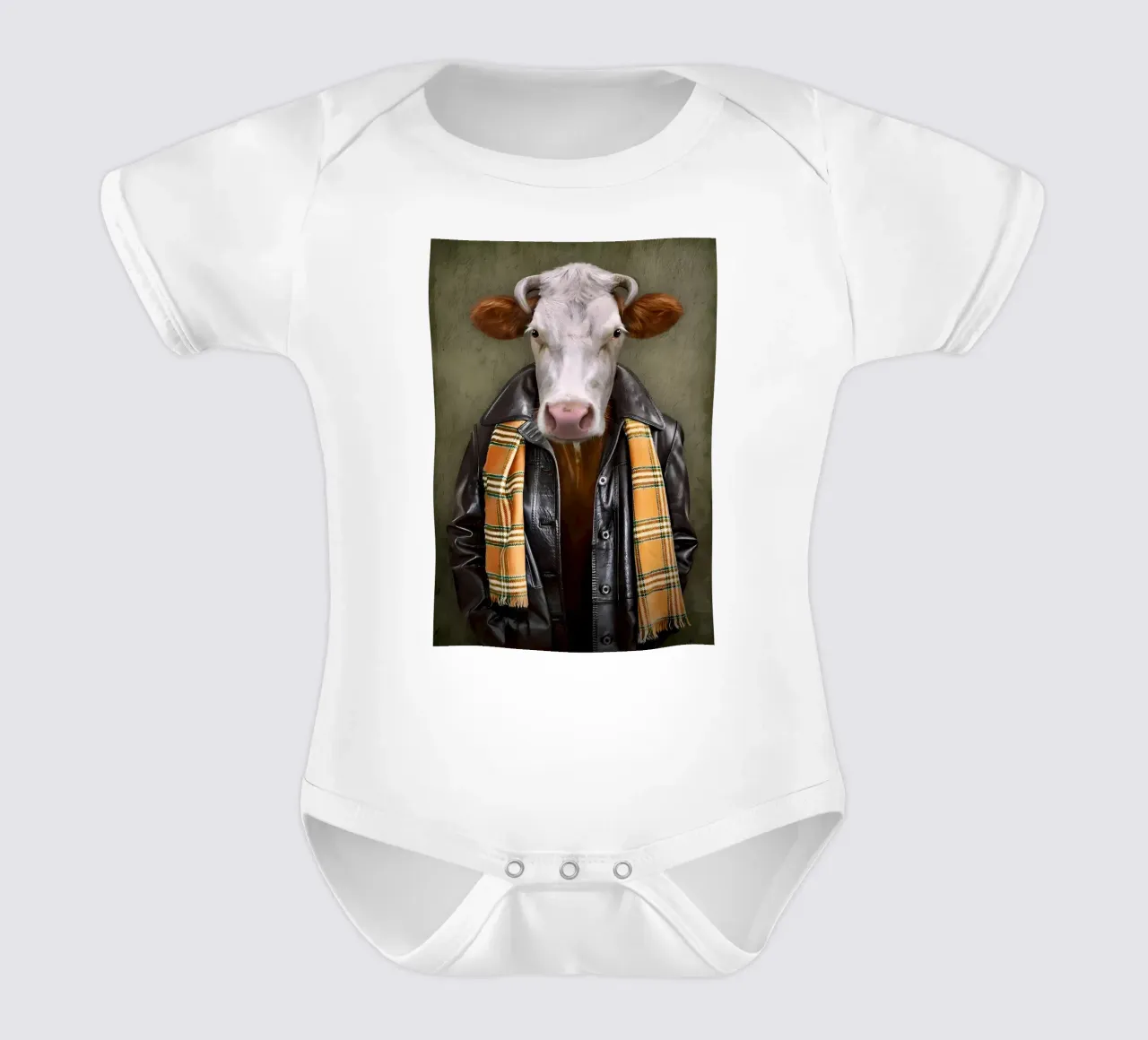 Mucca vestita body neonato maniche corte da Delaplane