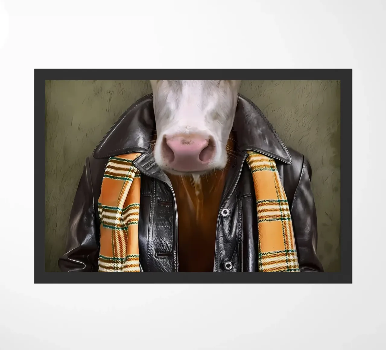 Mucca vestita zerbino da Delaplane