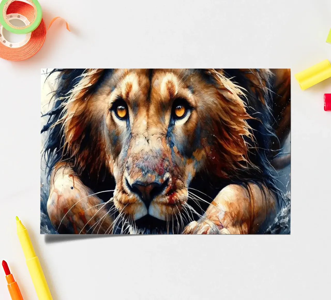Hunter's Gaze in the Wild sticker sheet by Chromatic Fusion Studio