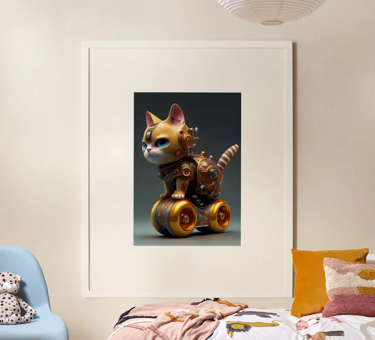 Gatto fortunato Japan Art poster da Mikesell