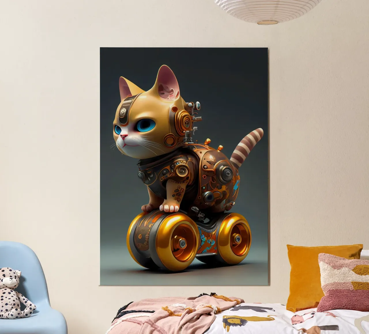 Gatto fortunato Japan Art poster da Mikesell