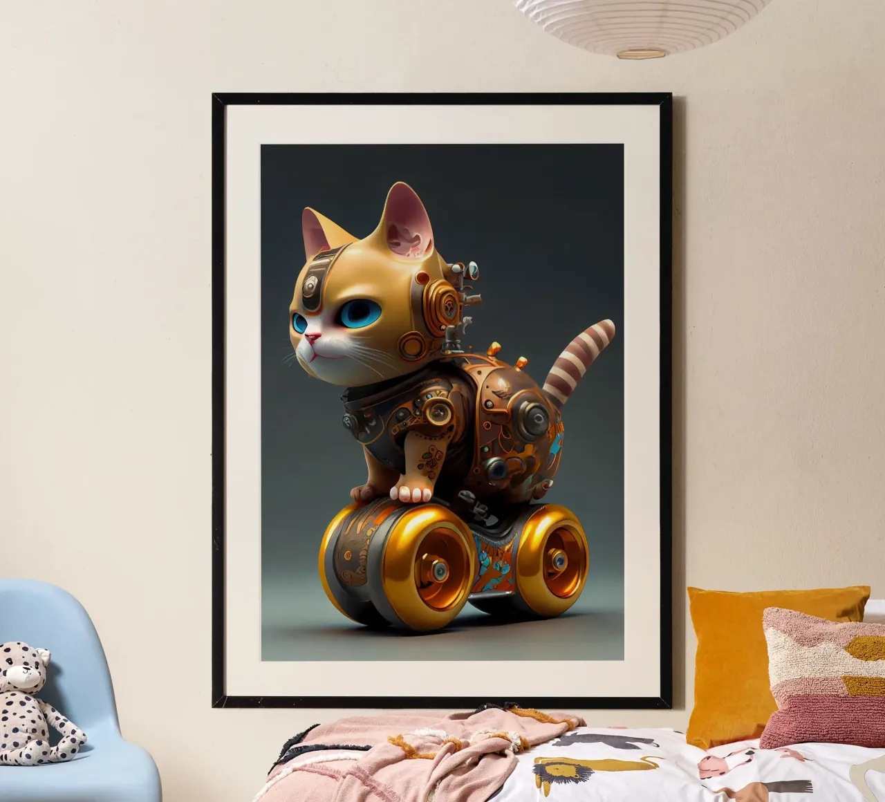 Gatto fortunato Japan Art poster da Mikesell