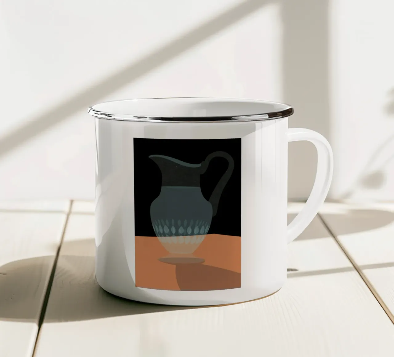 Glaskrug tazza in smalto da Rosi Feist
