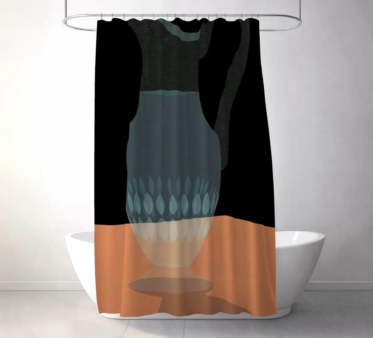 Glaskrug shower curtain by Rosi Feist