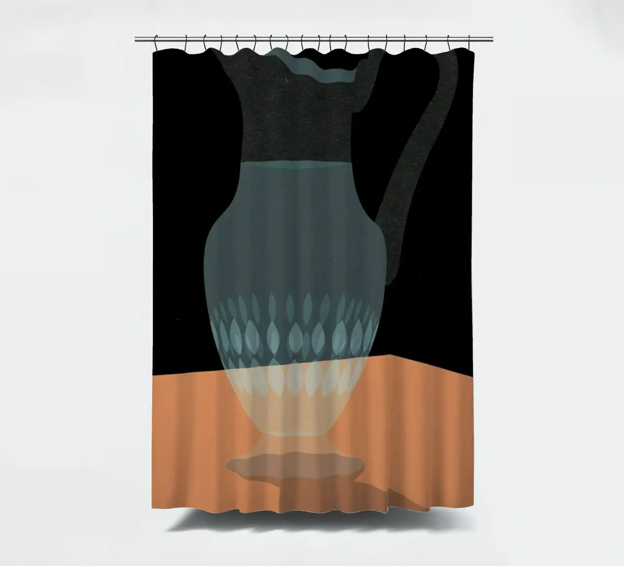 Glaskrug shower curtain by Rosi Feist