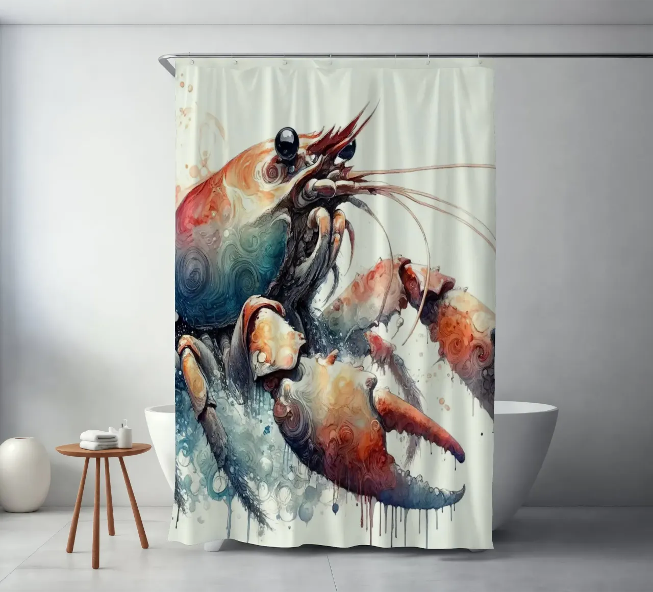 Fuir l'étreinte de la marée rideau de douche de Chromatic Fusion Studio