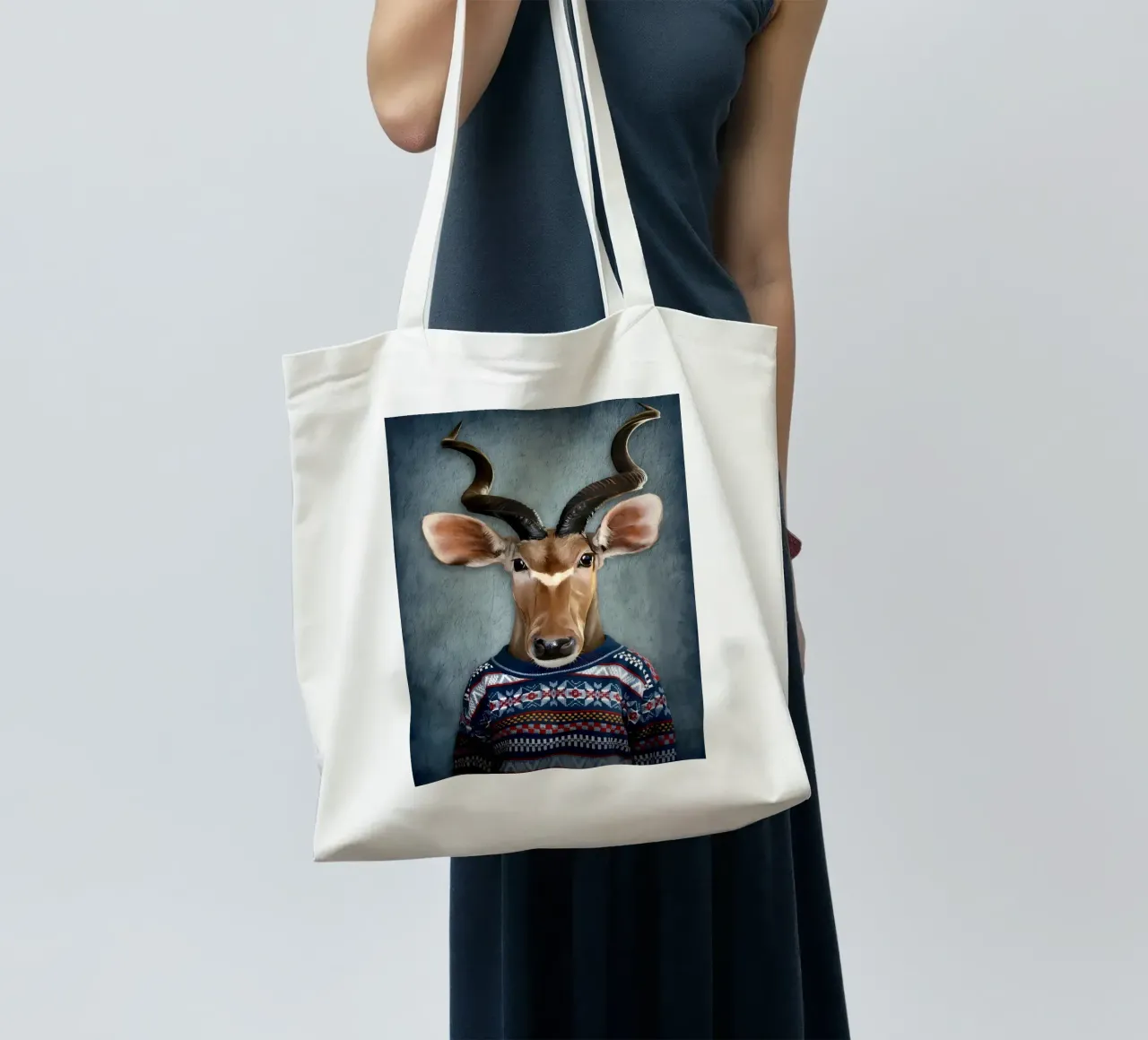 Antelope in clothes tote bag by Delaplane