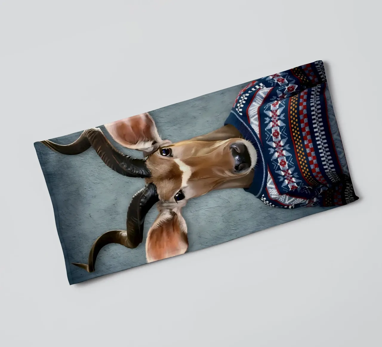 Antilopen in kleding badhanddoek van Delaplane
