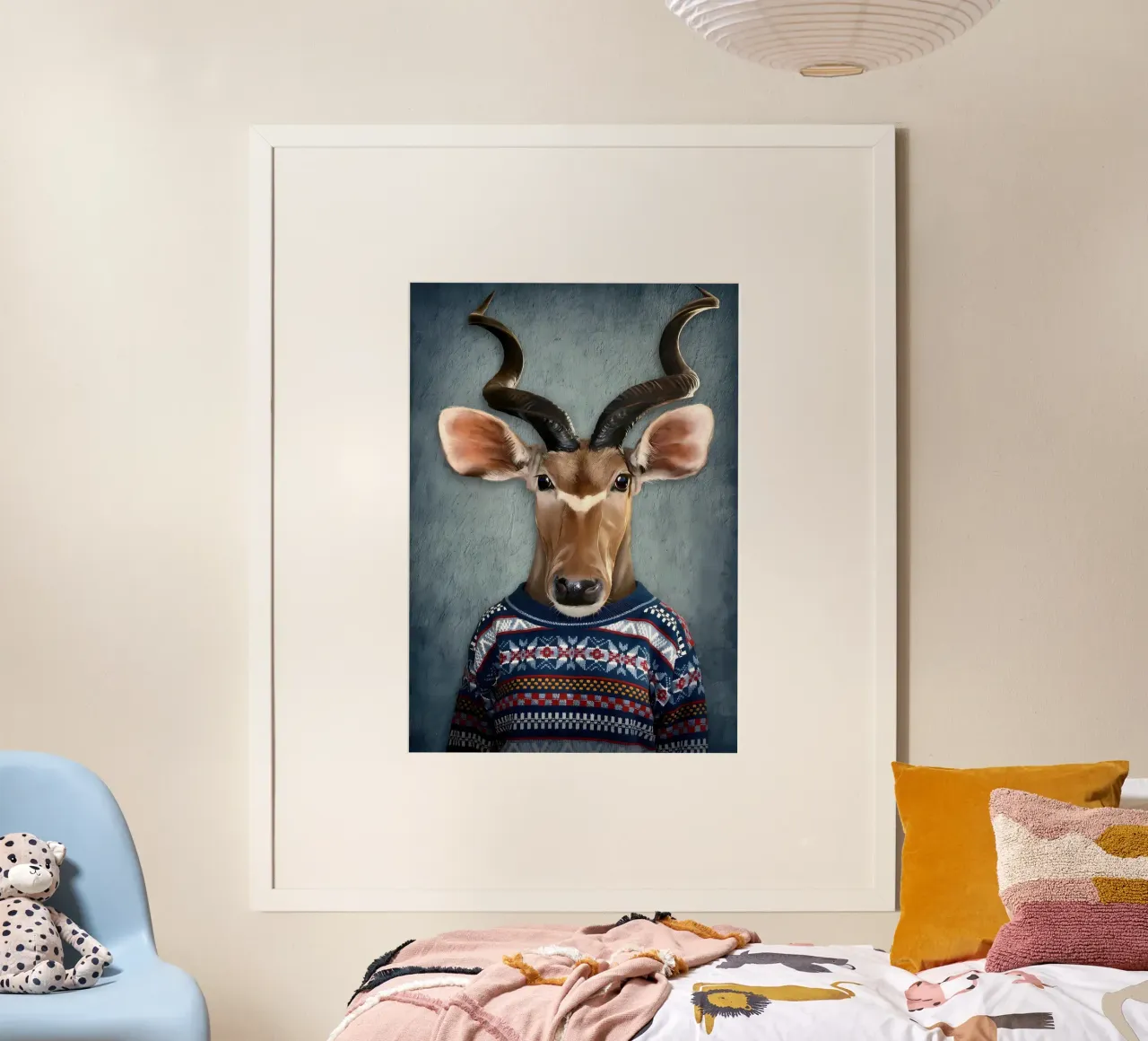Antilope in Kleidung Hahnemühle von Delaplane