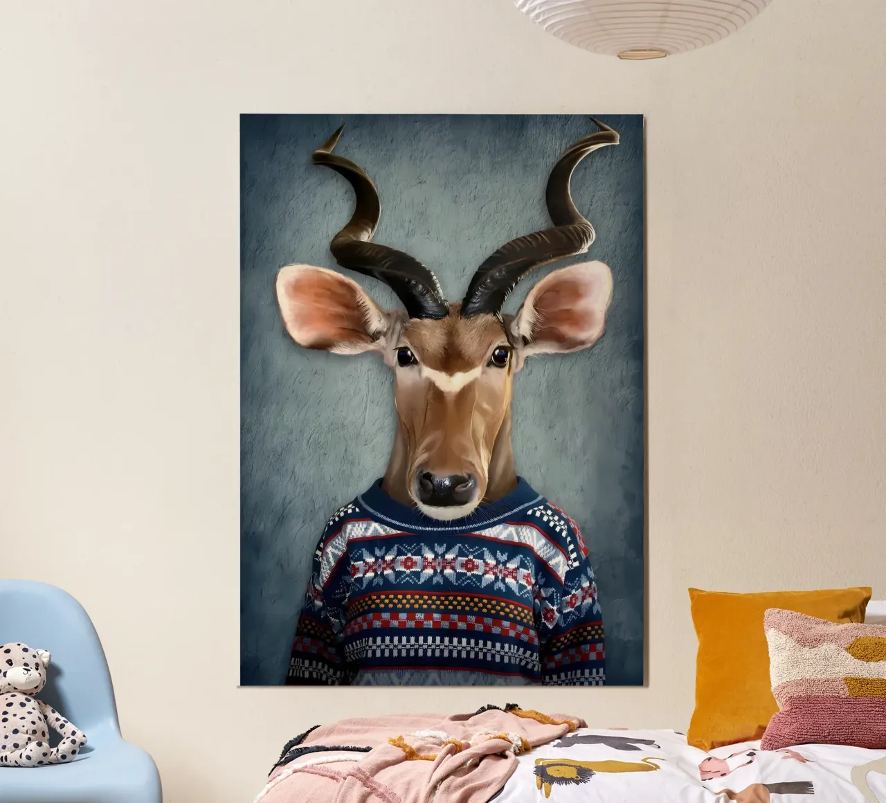 Antilope in Kleidung Hahnemühle von Delaplane