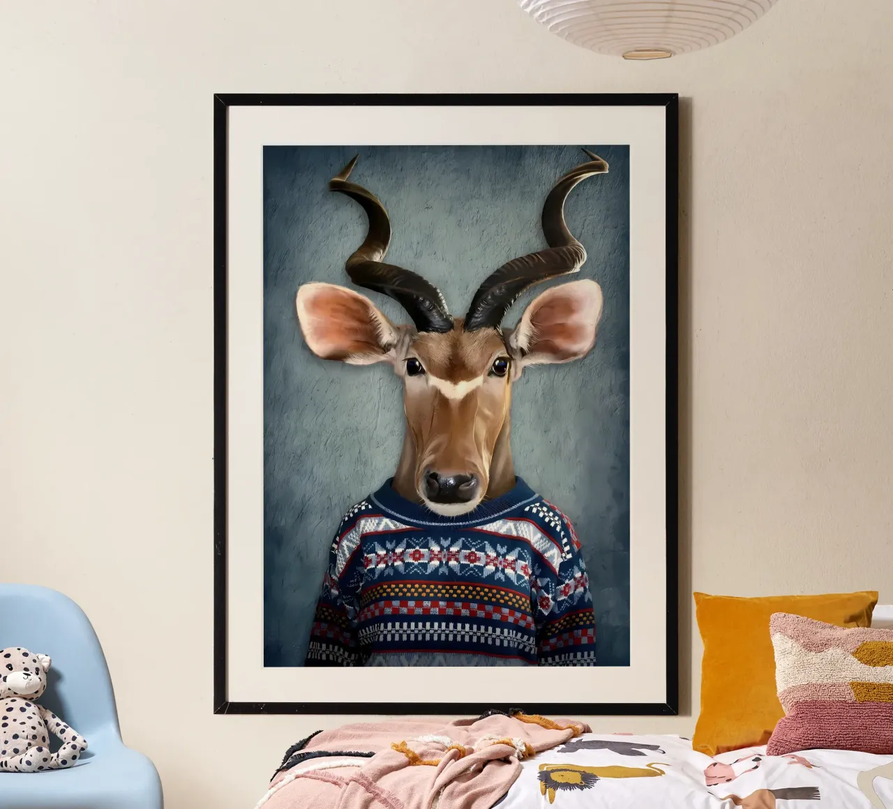 Antilope in Kleidung Hahnemühle von Delaplane