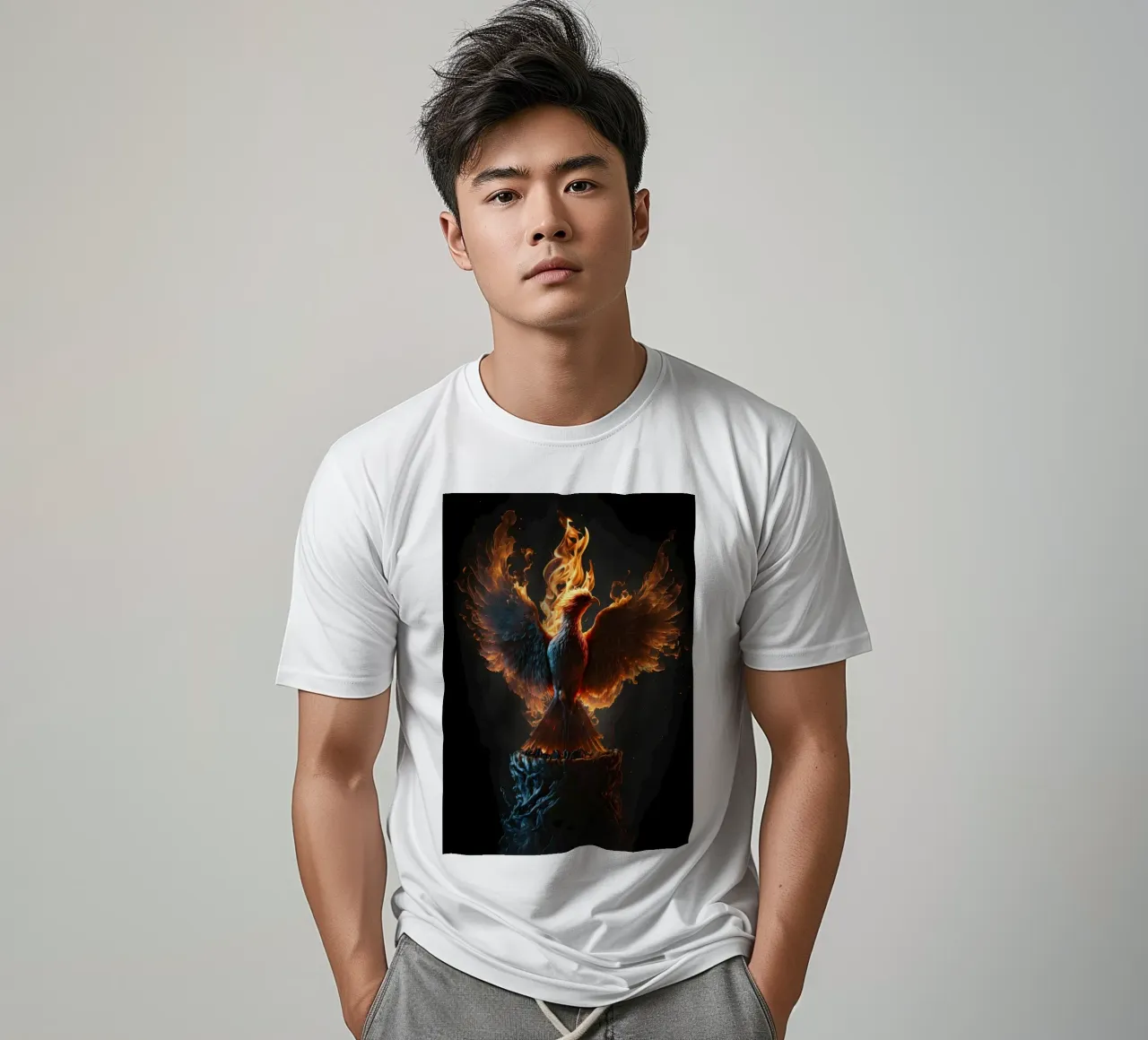 Ritratto di uccello di Phoenix t-shirt da Mikesell