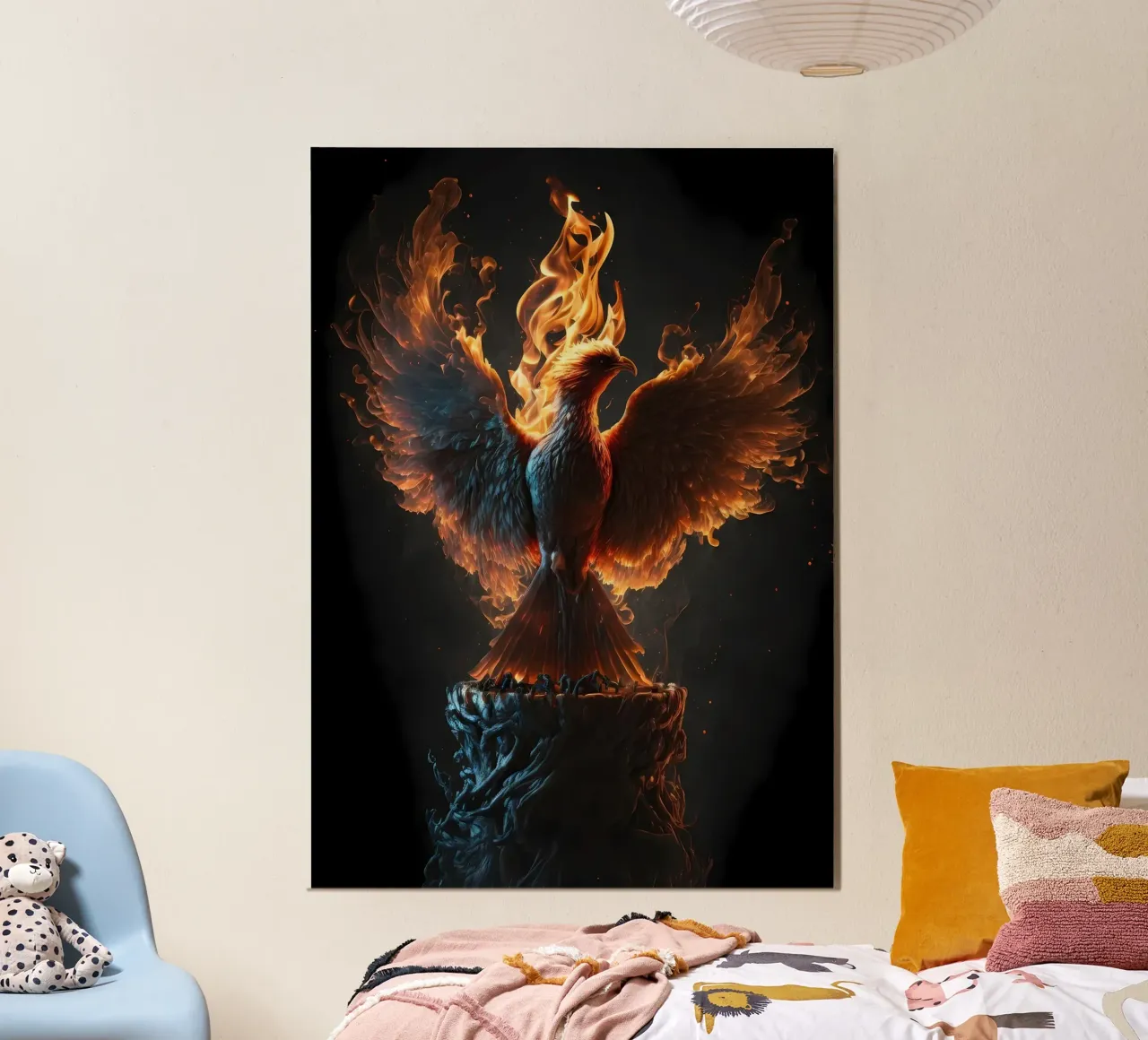 Ritratto di uccello di Phoenix poster da Mikesell