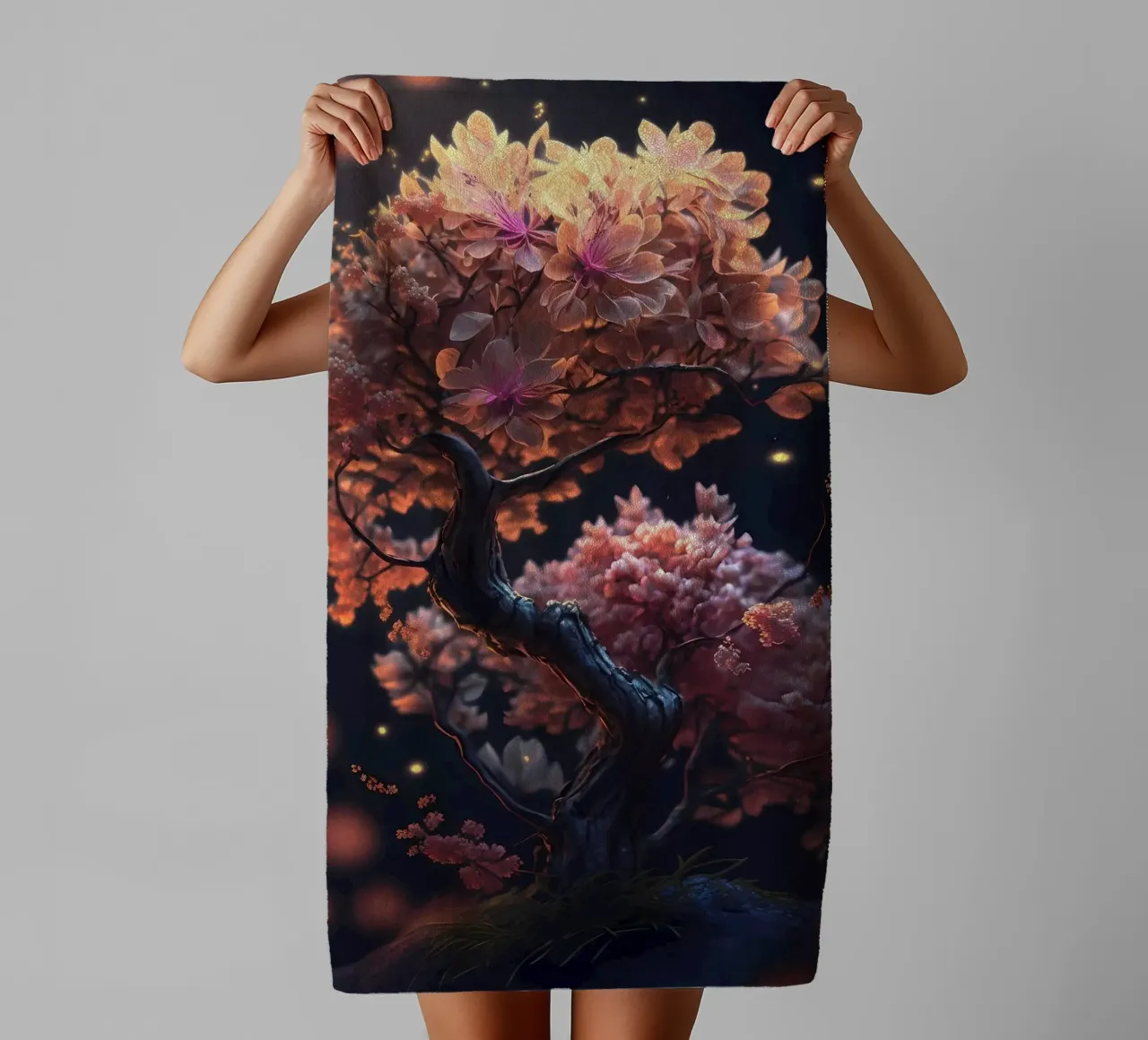Albero dei ciliegi in fiore asciugamano da bagno da Mikesell