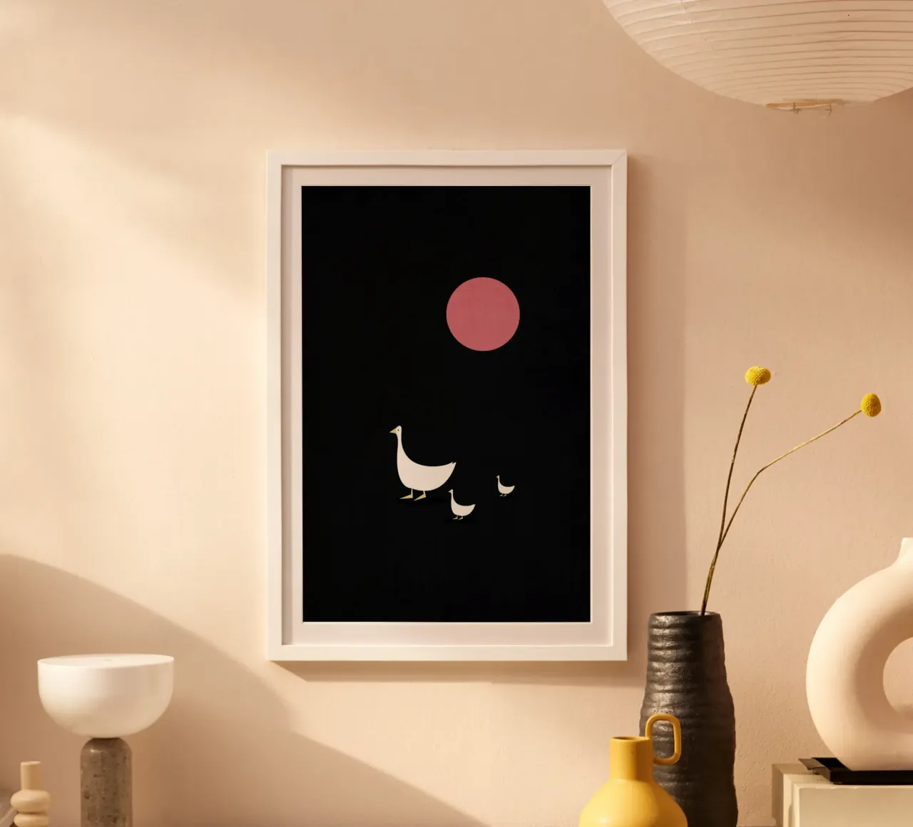 Walking on Sunshine poster con telaio in plastica da Kubistika