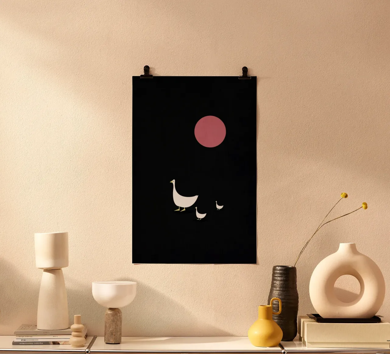 Walking on Sunshine poster con telaio in plastica da Kubistika