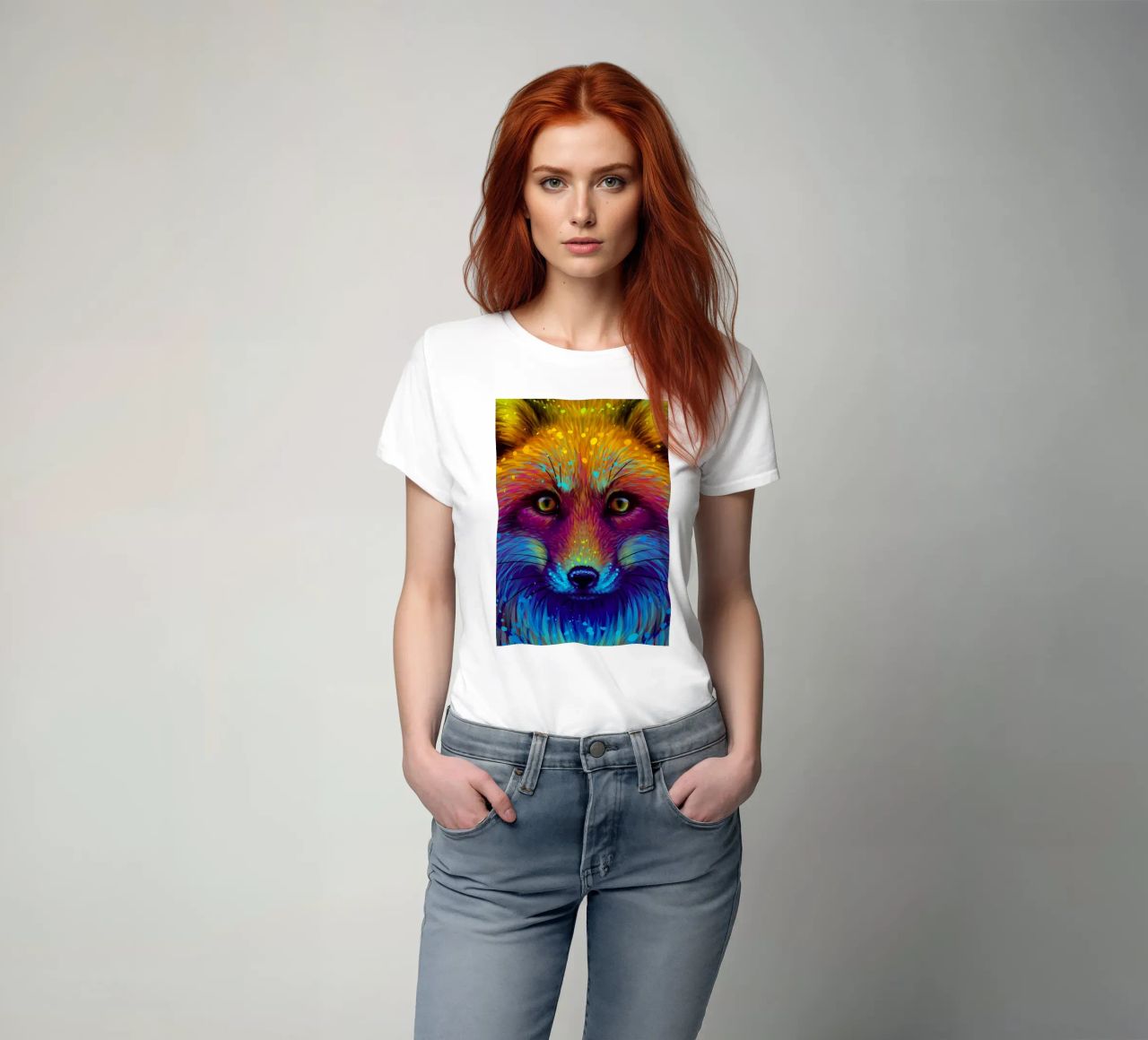 Volpe colorata t-shirt da Delaplane