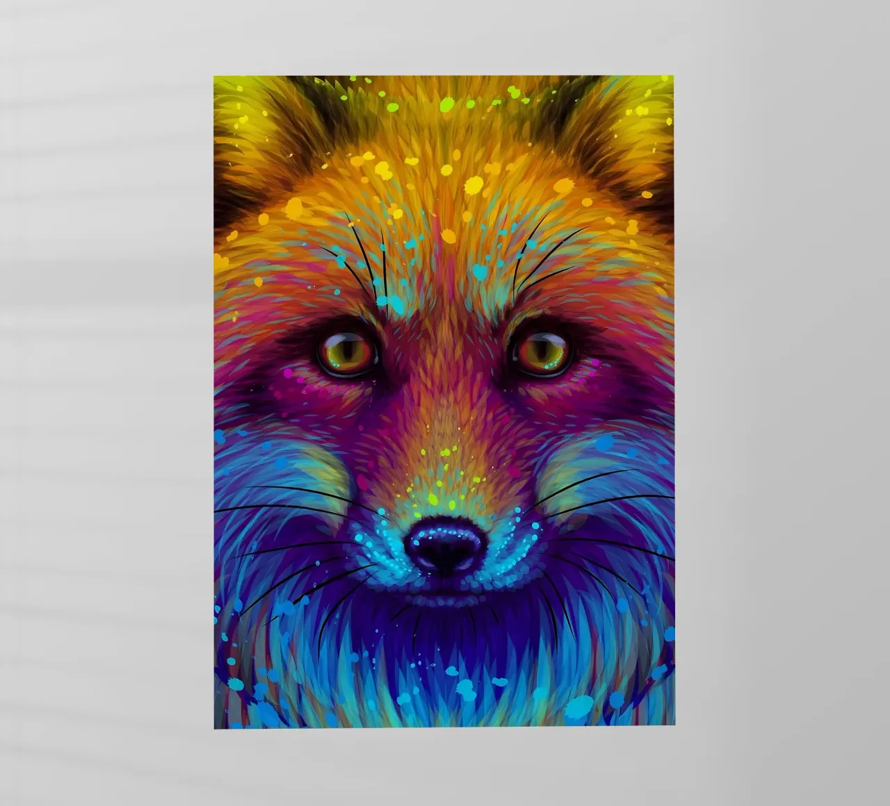 Volpe colorata pellicola backlit da Delaplane