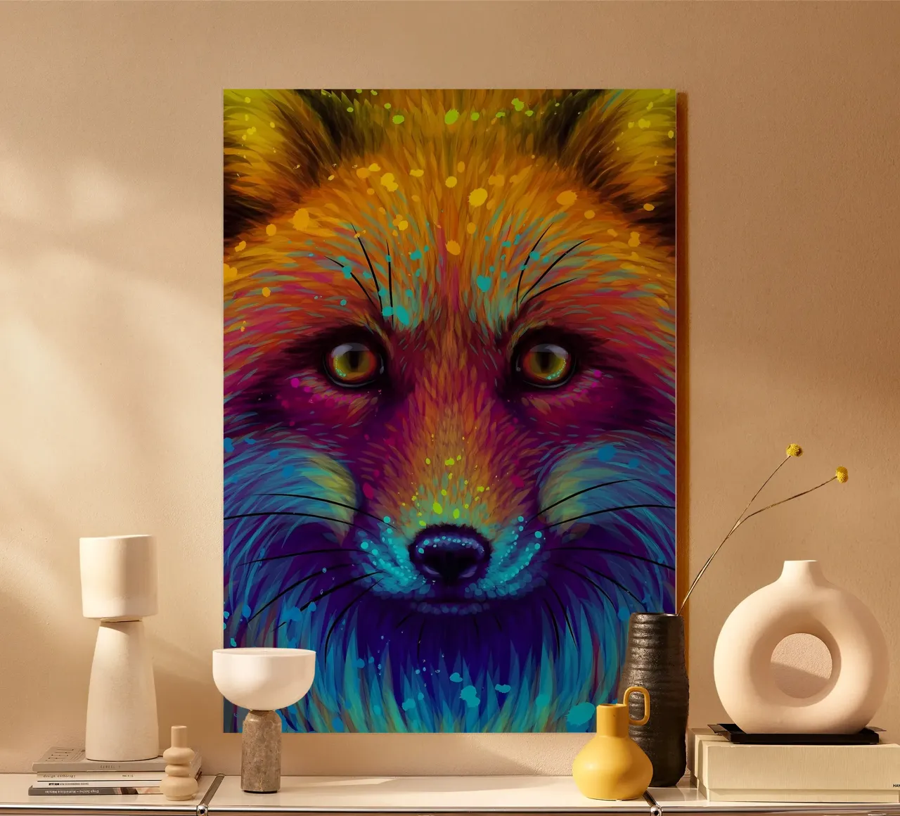 Volpe colorata plexiglass da Delaplane