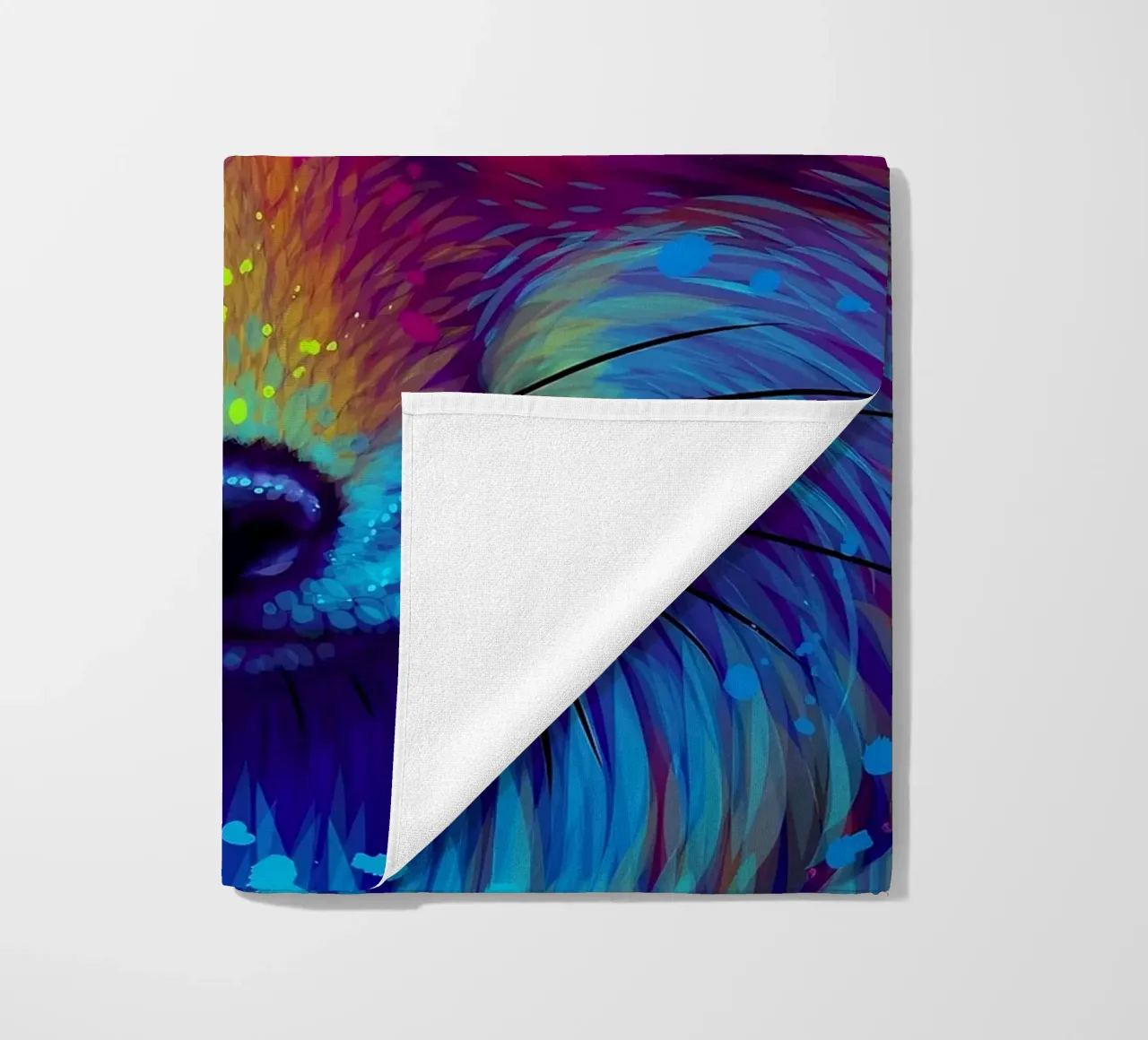 Colorful Fox beach towel by Delaplane