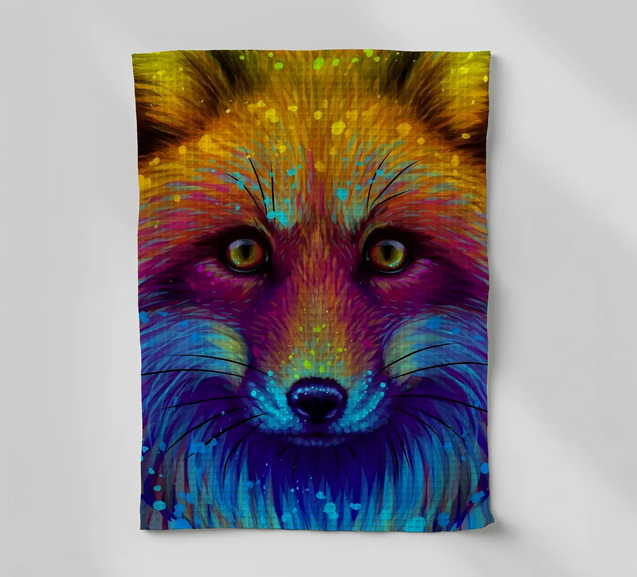 Volpe colorata canovaccio da cucina da Delaplane